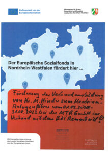 Förderung der Ausbildung durch den europäischen Sozialfond NRW